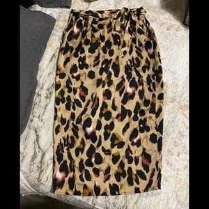 Wrap cheetah skirt